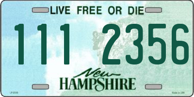 NH license plate 1112356