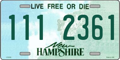 NH license plate 1112361