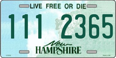 NH license plate 1112365