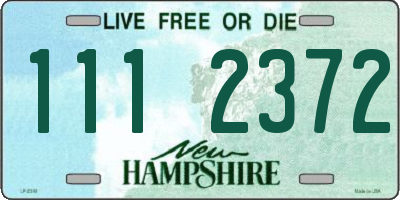 NH license plate 1112372