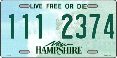 NH license plate 1112374
