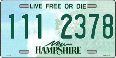 NH license plate 1112378