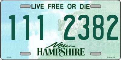 NH license plate 1112382
