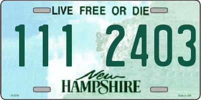 NH license plate 1112403