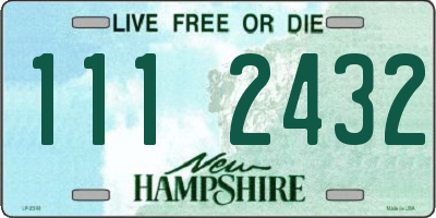 NH license plate 1112432
