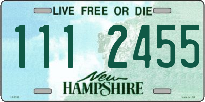 NH license plate 1112455