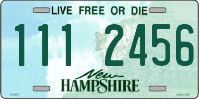 NH license plate 1112456