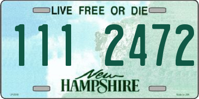 NH license plate 1112472