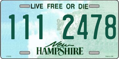 NH license plate 1112478