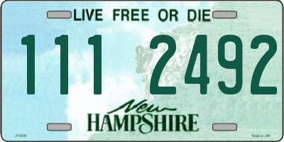 NH license plate 1112492