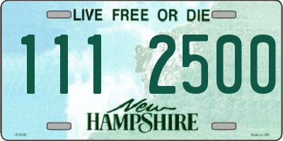 NH license plate 1112500