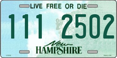 NH license plate 1112502