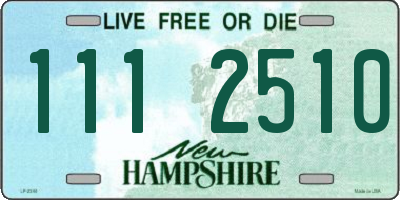 NH license plate 1112510