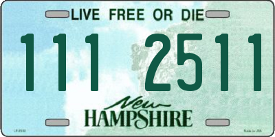 NH license plate 1112511