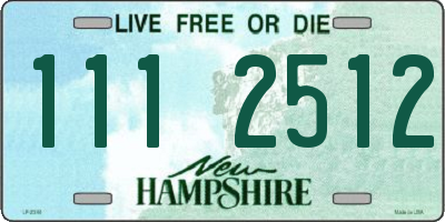 NH license plate 1112512