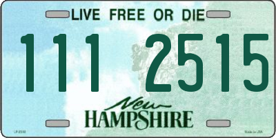 NH license plate 1112515