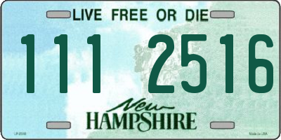 NH license plate 1112516