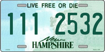 NH license plate 1112532