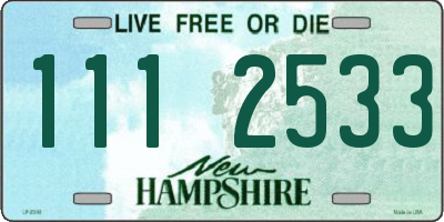 NH license plate 1112533