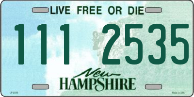 NH license plate 1112535