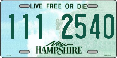 NH license plate 1112540