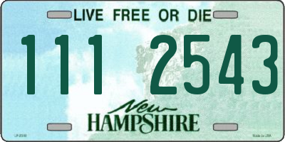 NH license plate 1112543