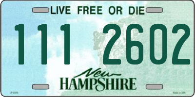 NH license plate 1112602
