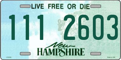 NH license plate 1112603