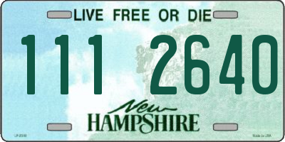 NH license plate 1112640