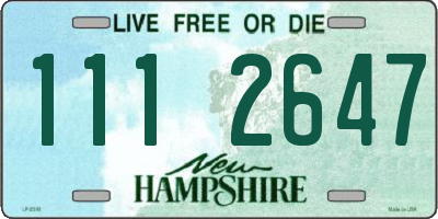 NH license plate 1112647