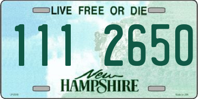 NH license plate 1112650