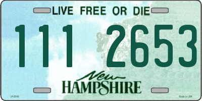 NH license plate 1112653