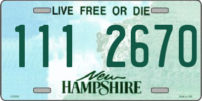NH license plate 1112670