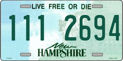 NH license plate 1112694
