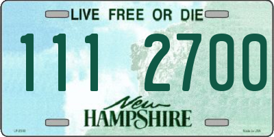 NH license plate 1112700