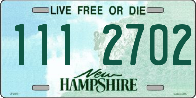 NH license plate 1112702