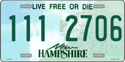 NH license plate 1112706
