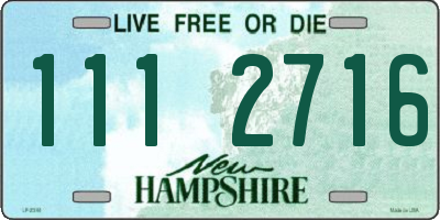 NH license plate 1112716