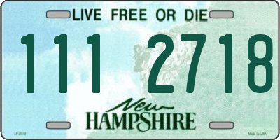 NH license plate 1112718