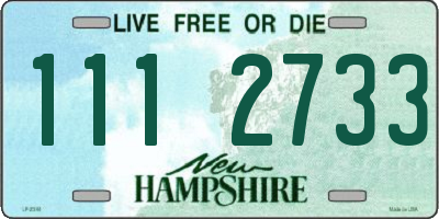 NH license plate 1112733