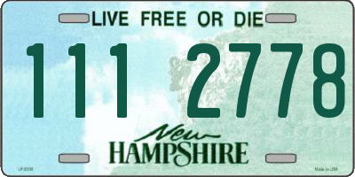 NH license plate 1112778