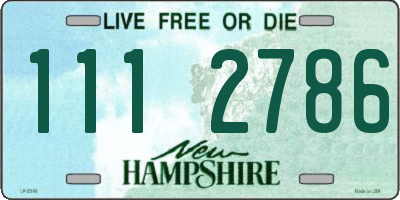NH license plate 1112786
