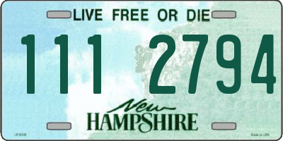 NH license plate 1112794