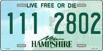 NH license plate 1112802