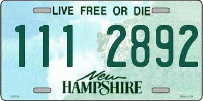 NH license plate 1112892