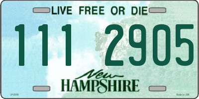 NH license plate 1112905