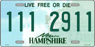NH license plate 1112911