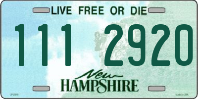 NH license plate 1112920