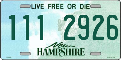 NH license plate 1112926