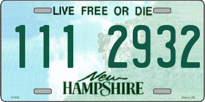 NH license plate 1112932